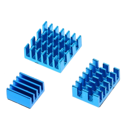 High quality anodized color heat sink for Raspberry Pi 4B, motherboard IC heat sink kit with adhesive