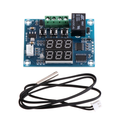 XH-W1219 Dual LED Display Thermostat Temperature Controller Module Sensor DC 12V