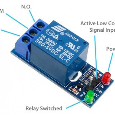 DC 12V 1 channel relay module with optocoupler 