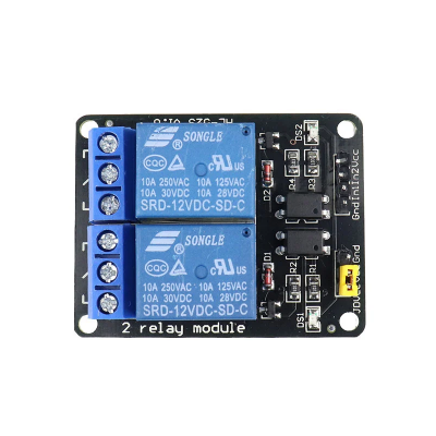 DC 12V 2 channel relay module with optocoupler 