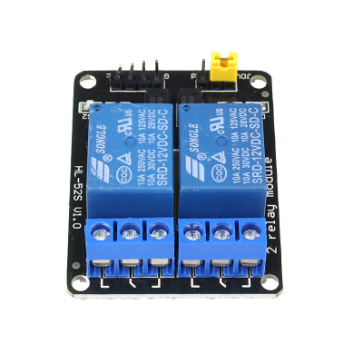 DC 12V 2 channel relay module with optocoupler 