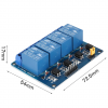 DC 12V 4 channel relay module with optocoupler 