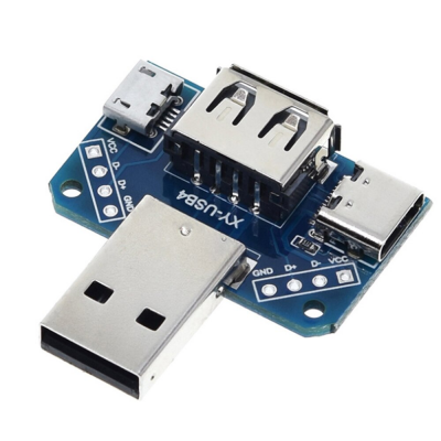 Type C 2.54mm Micro 4P USB Adapter Board M to F Connector Adapter