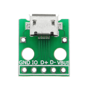 Micro USB To Dip Female Socket B Type Microphone 5P Patch To Dip 2.54mm Pin With Soldering Adapter Board