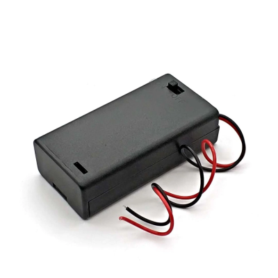 2 AA 3V in series battery box with switch with cover