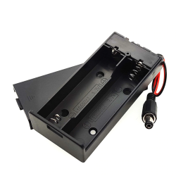 18650 2 battery box with cover with switch with DC head 18650 2 battery box with cover with switch with DC head