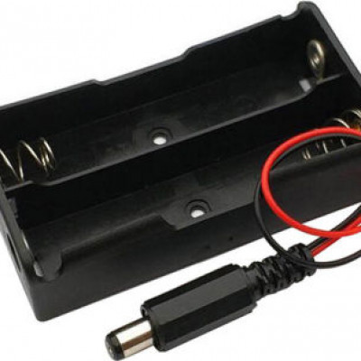 18650 2 battery holders with DC5.5*2.1mm power plug