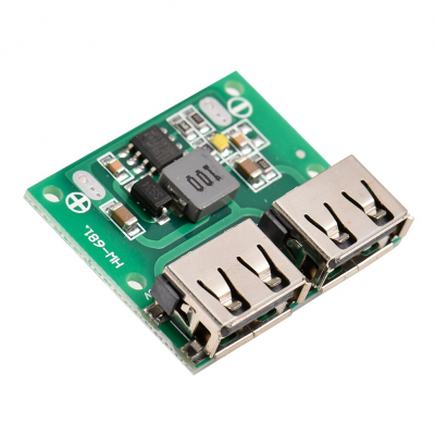 12V/24V to 5V dual socket 3A DC-DC car charging lithium battery charging board charger module + protection dual function