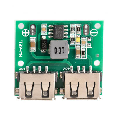 12V/24V to 5V dual socket 3A DC-DC car charging lithium battery charging board charger module + protection dual function