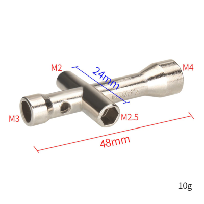 Nozzle Mini Spanner M2 M2.5 M3 M4 Screw Nut Hexagonal Cross Wrench Sleeve Mini Socket Maintenance Tool 3D Printer Parts