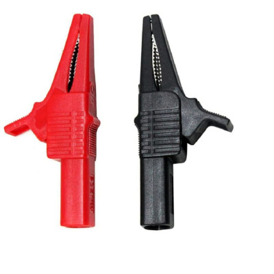 red and black pair 1000V 32A crocodile clips full insulated copper alligator clip test lead