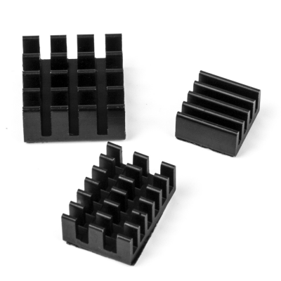 3 in 1 Black Aluminium Heatsink for Raspiberry Pi 4B