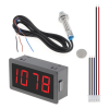 RPM Speed Meter Tachometer 4 Digital LED for Motorcycle with Hall Sensor