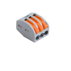 3 Pole Wire Connector Terminal Block with Spring Lock Lever 3 in 3 out 3 Pole Wire Connector Terminal Block with Spring Lock Lever 3 in 3 out