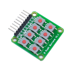 Micro Switch 2 * 4 Matrix Keyboard 8-Bit Keys MCU Expansion Module Micro Switch 2 * 4 Matrix Keyboard 8-Bit Keys MCU Expansion Module