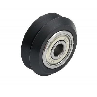 POM V slot model round pulley Outer Dia: 24mm Thickness:11mm Inside Dia: 5mm Bearing type: 625zz