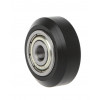 POM Flat passive model round pulley Outer Dia: 23.89mm Thickness:11mm Inside Dia: 5mm Bearing type: 625zz