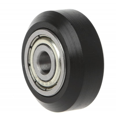 POM Flat passive model round pulley Outer Dia: 23.89mm Thickness:11mm Inside Dia: 5mm Bearing type: 625zz