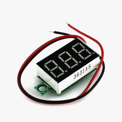 0.36 Inch Mini LED Digital Voltmeter Red DC 4.7 to 32V 3 Digit 2 wire