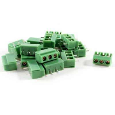 10 PCS x 3 PIN 5mm PITCH TERMINAL BLOCK PCB CONNECTORS AC 300V 10A 