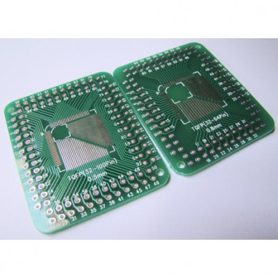 SMD FQFP TQFP LQFP 32 44 64 80 100 Pins to DIP Adapter PCB Board
