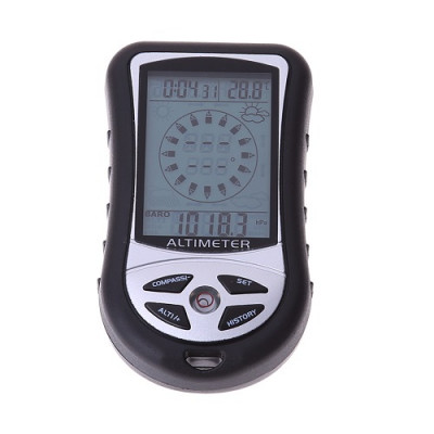 8-In-1 Digital Compass Altimeter Barometer Thermometer Weather Forecast