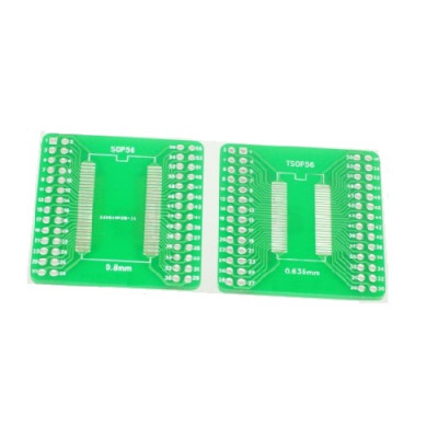 TSOPII TSSOP56 SOP56 conversion board 0.635mm / 0.8mm pitch SDRAM adapter board PCB
