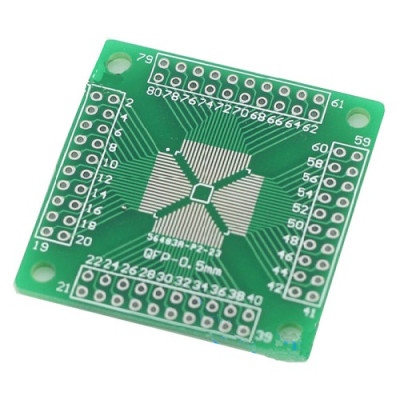 QFN / QFP / TQFP / LQFP adapter board is compatible with 16-80 DIP DIP switch board PCB