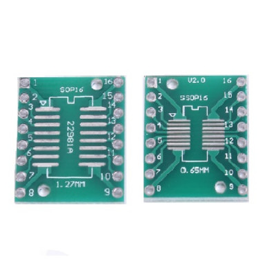 SOP16 SSOP16 TSSOP16 wide body patch switch DIP 0.65 / 1.27mm adapter board PCB