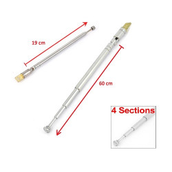 Ancable 2-Pack AM FM Antenna 62cm 24.4 Long 4 Sections Telescopic Antenna for Radio TV 