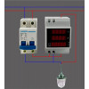 AC 80V to 300V AC 100Amp Digital AC Voltmeter Ammeter Power Meter apprent Meter Power Factor 5 in 1 DIN Rail Single Phase