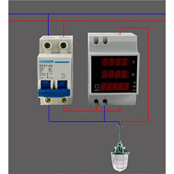 AC 80V to 300V AC 100Amp Digital AC Voltmeter Ammeter Power Meter apprent Meter Power Factor 5 in 1 DIN Rail Single Phase AC 80V to 300V AC 100Amp Digital AC Voltmeter Ammeter Power Meter apprent Meter Power Factor 5 in 1 DIN Rail Single Phase