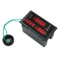 Multi Functional AC 80V to 300V LED Voltmeter Ammeter with Active and Apparent Power and Power Factor 5 in 1 Single Phase