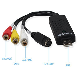 Easier Cap USB 2.0 Capture Card Video TV DVD VHS Audio Capture Card 3 in 1 VHS to DVD Adapter Converter PC PS3 Xbox for Win 7 8 10 Easier Cap USB 2.0 Capture Card Video TV DVD VHS Audio Capture Card 3 in 1 VHS to DVD Adapter Converter PC PS3 Xbox for Win 7 8 10