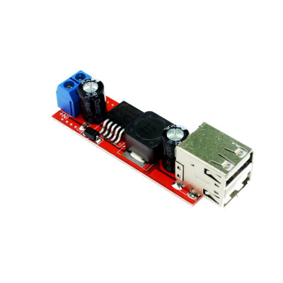 DC 6V-40V to 5V 3A Double USB Charge DC-DC Step-Down Converter Module for Vehicle Charger LM2596 Dual USB