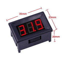 0-100V (99. 9V) DC Digital Voltmeter Panel DC. 36 Inch (Smaller to 0.56inch Model) LED Bike Car, Red 0-100V (99. 9V) DC Digital Voltmeter Panel DC. 36 Inch (Smaller to 0.56inch Model) LED Bike Car, Red