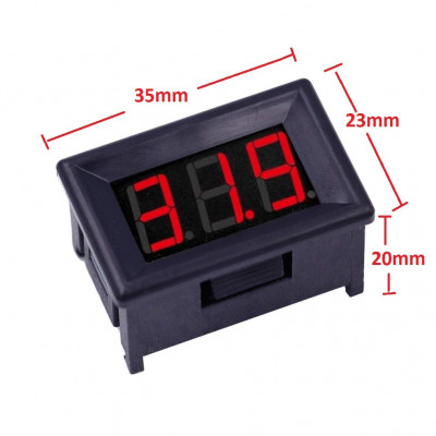 0-100V (99. 9V) DC Digital Voltmeter Panel DC. 36 Inch (Smaller to 0.56inch Model) LED Bike Car, Red