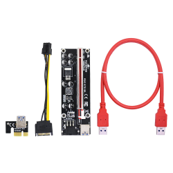 VER009S Plus PCI-E Riser Card 009S PCIE X1 To X16 6Pin Power 60CM USB 3.0 Cable For Graphics Card GPU Mining VER009S Plus PCI-E Riser Card 009S PCIE X1 To X16 6Pin Power 60CM USB 3.0 Cable For Graphics Card GPU Mining