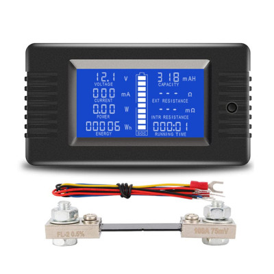 PZEM-015 100A DC Voltage Amp Power Capacity Meter with External Shunt