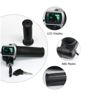 36V ebike Throttle with LCD Display ON-OFF Key Lock for electric Bike Bicycle Scooter erickshaw