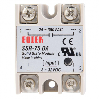 FOTEK 24V-380V 75Amp 250V SSR-75 DA Solid State Relay Module 3-32V DC To AC