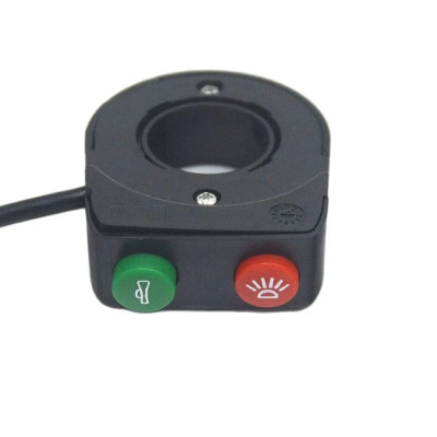 Horn Switch Light On/Off Button Electric Scooter Bicycle