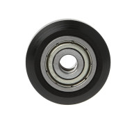 POM Flat passive model round pulley Outer Dia: 23.89mm Thickness:11mm Inside Dia: 5mm Bearing type: 625zz