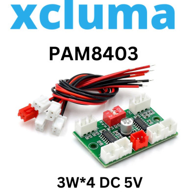 XH-A156 Mini PAM8403 Digital Audio Amplifier Board 4 Channels 3W*4 DC 5V Stereo Sound XH-A156 Mini PAM8403 Digital Audio Amplifier Board 4 Channels 3W*4 DC 5V Stereo Sound