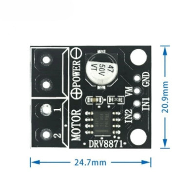 DRV8871 H-bridge DC Motor Driver Breakout Board PWM Control 3.6A Max Voltage 6.5V to 45V