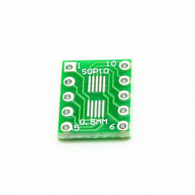 Sot23 msop10 umax to dip10 adapter board 0.5mm 0.95mm pitch PCB