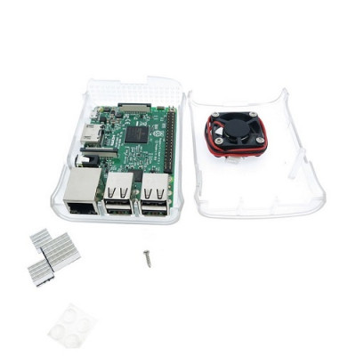 Raspberry pi 2 Model B/B+ ABS Blob case with mini FAN (Transparent)