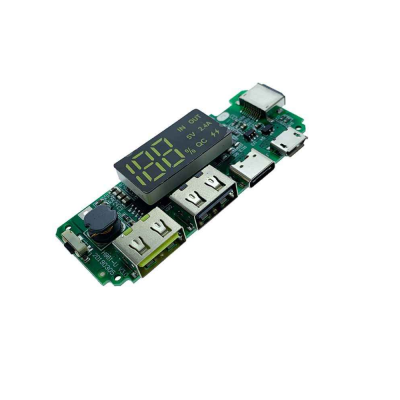 18650 lithium battery digital display charging module 5V2.4A 2A 1A dual USB output Boost