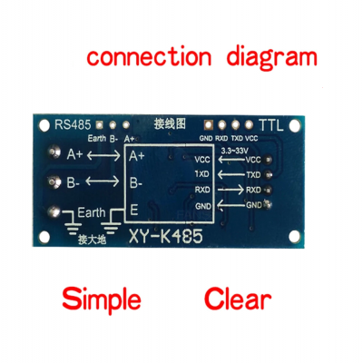 TTL to RS485 Power Supply Converter Board 3.3V 5V Hardware Auto Control Module