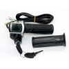 24V ebike Throttle with LCD Display ON-OFF Key Lock for electric Bike Bicycle Scooter erickshaw